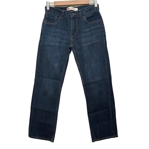 Levi's 505 Regular Dark Wash Jeans - Kid's Size 14 Regular - Picture 1 of 5